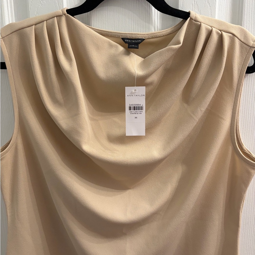 Ann Taylor Draped Neck Sleeveless Top - Picture 2 of 6